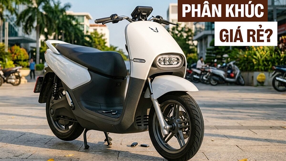 Lộ thiết kế xe máy điện VinFast mới lạ: Dáng thể thao hiện đại, ghi đông trần, động cơ gắn liền bánh